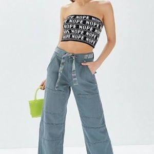 Uo Nope Sweater Crop Tube Top